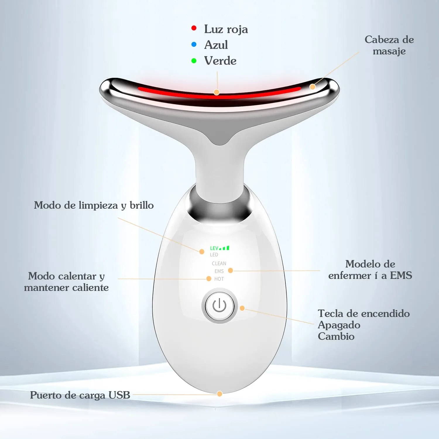 جهاز تدليك الوجه والرقبة بالاهتزاز | Vibrating Face & Neck Massager